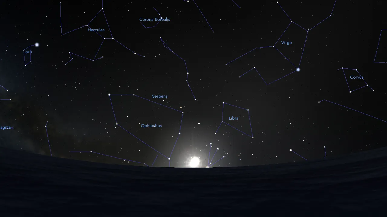 Fig. 1 - Vernal equinox in 15'330 BC