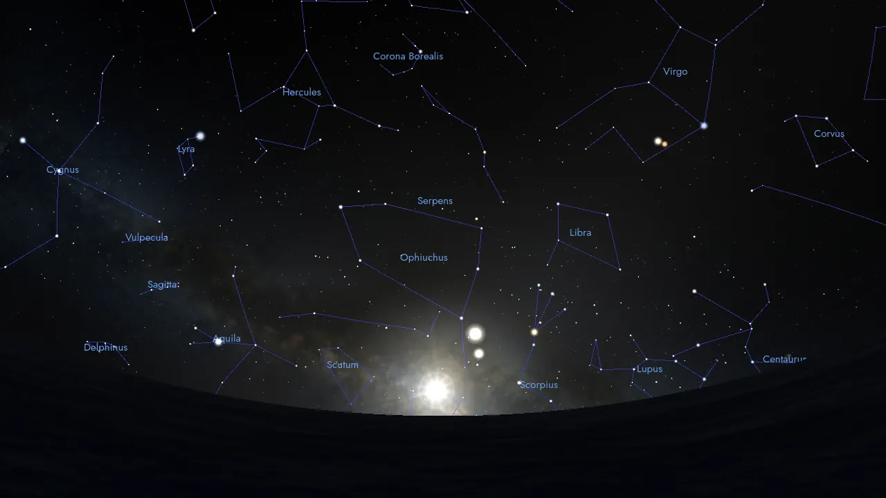 Fig. 1 - Vernal equinox in 17'490 BC