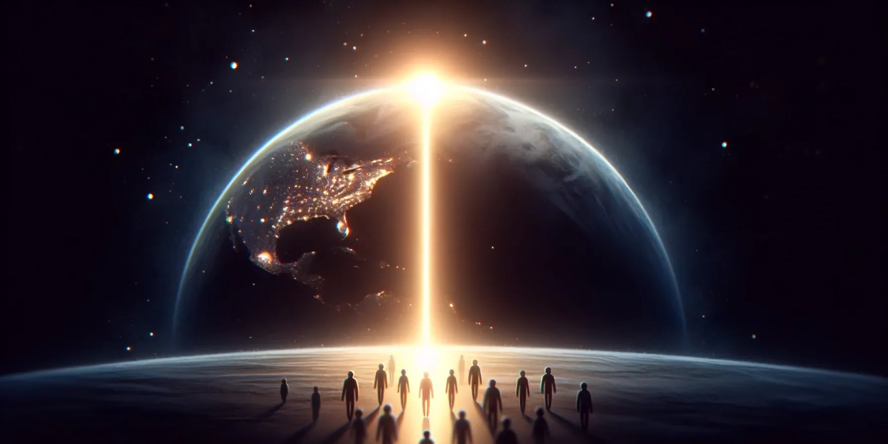 Ill. 1 - Pyramide sous une étoile rougeoyante