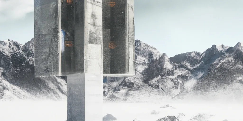 Ill. 1 - Structure monolithique couverte de neige