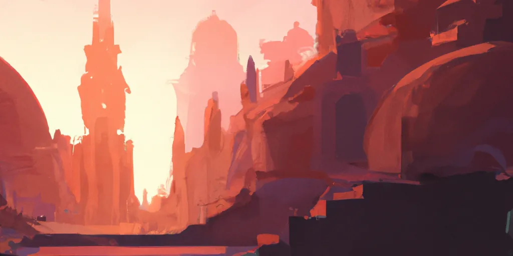 Ill. 1 - Red-colored cityscape